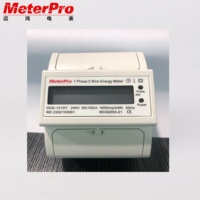 Medidor de energía de riel DIN inteligente monofásico METERPRO con RS485 en la forma de un medidor de energía, con la forma de una sola fase, con la parte de la parte trasera