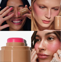 Bâtons de blush hydratants véganes best-sellers pour lèvres et joues, haute pigmentation, longue tenue, résistants à l'eau, ingrédients minéraux, pour carnations claires