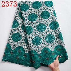 Bordado encaje de algodón suizo <span class=keywords><strong>para</strong></span> vestido de mujer envío gratis encaje de algodón seco <span class=keywords><strong>tela</strong></span> de encaje de Nigeria 2373 - Product Image 5