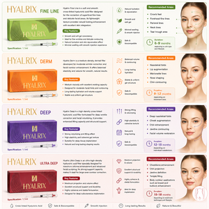 Hyalrix Deep 1.1ml Cross Linked <strong>Hyaluronic</strong> <strong>Acid</strong> Dermal Filler for Cheek <strong>Jawline</strong> Deep Volume Restoration Facial Contour <strong>Injection</strong> - Product Image 6