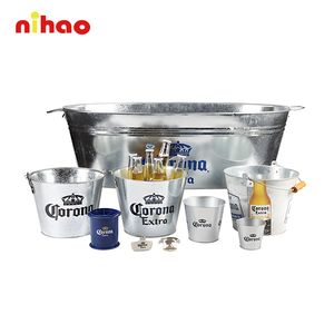 NIHAO Özel Logolu Büyük Şampanya Buz Kovası Paslanmaz Çelik Bira Şarap Soğutucusu Gül Altın Parti Buz Kovası Ev Bar Partisi İçin - Product Image 4