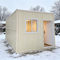 Casa Contenedor Prefabricada Desmontable con Ventana de Seguridad, Unidad de Dormitorio en Contenedor de Panel Corrugado Resistente a la Humedad