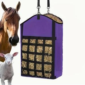 Bolsa de Almacenamiento de Heno para Caballos, Morada y Negra, Rectangular, Tipo Gancho, Bolsa de Alimentación de Tela para Exteriores, para Organización y Almacenamiento - Product Image 4