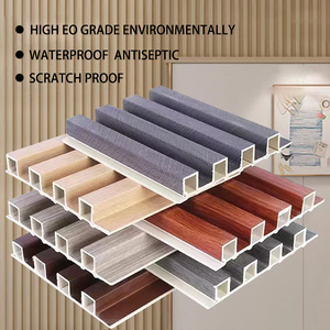 Modern Geometrik Yangına Dayanıklı Su Geçirmez Çizilmez Otel Ev Tipi Duvar Panelleri <span class=keywords><strong>PVC</strong></span> Kaplı Ahşap Plastik Kompozit Levhalar - Product Image 5