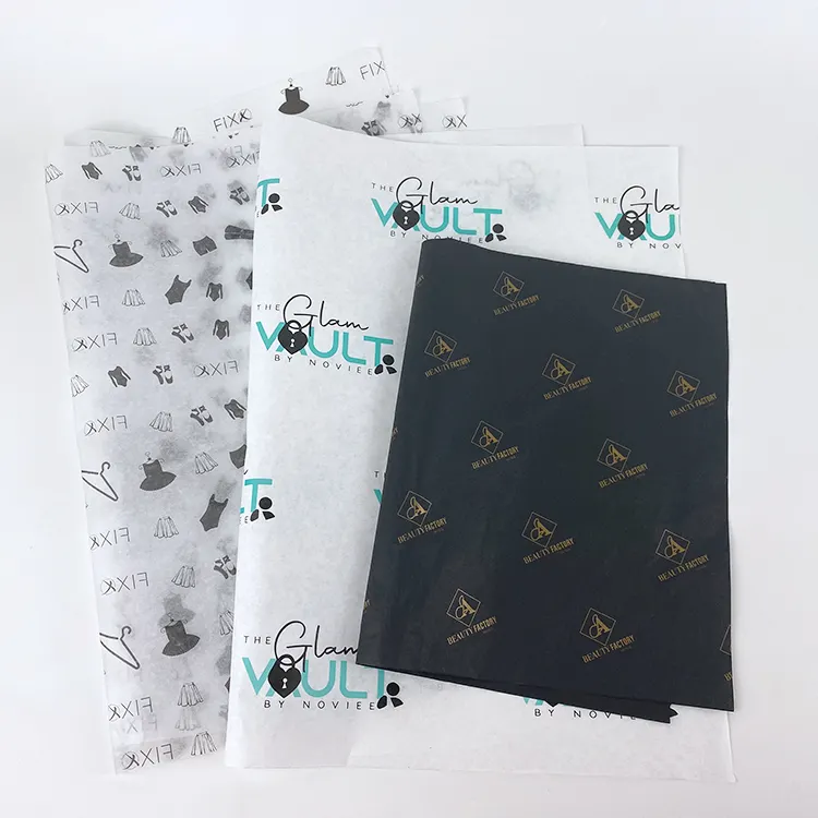 Wholesale Custom White Wrapping Tissue Paper For Clothes gift Packing printed wrapping paper