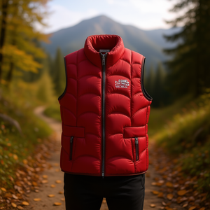 Chaleco Deportivo para Exteriores, Aislado, con Cierre de Cremallera, para Hombre, Invierno, Poliéster, para Senderismo, Térmico, Cálido - Product Image 2