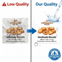 Autocollants personnalisés écologiques imperméables avec pelliculage brillant, autocollants pour emballages alimentaires, rouleaux d'étiquettes adhésives alimentaires