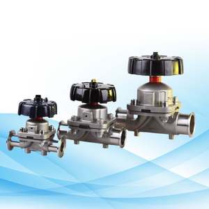 Vanne à membrane pneumatique aseptique SS316L, conception de fond de réservoir radial avec actionneur en plastique pour la décharge de sortie - Product Image 4