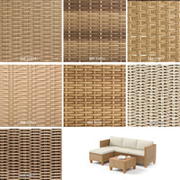Rattan synthétique plat brun café et gris de l'usine de plastique LTR Guangdong pour la fabrication de meubles