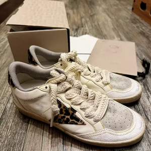 Chaussures de course de luxe originales, cuir véritable de canard blanc, imperméables, respirantes, aspect sale doré, pour la marche - Product Image 1