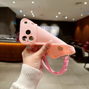 เคสโทรศัพท์กันกระแทก TPU สีลูกกวาด 7 สี พร้อมสายคล้องป้องกันการสูญหาย สำหรับรุ่น 17/16/15/14/13 Pro - Product Image 6