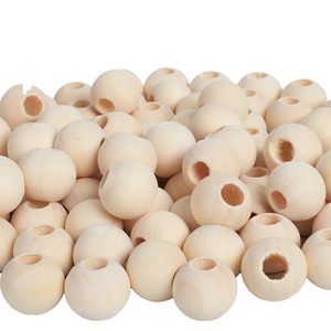 Cuentas de Madera Natural Pulida Redondas de 16 mm para Masticar, para Juguetes de Dentición de Bebés y Fabricación de Joyería, Venta al por Mayor - Product Image 1