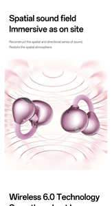 Écouteurs sans fil CP&AP à clip d'oreille, son stéréo, en métal, avec miroir de maquillage <span class=keywords><strong>pour</strong></span> filles - Product Image 2