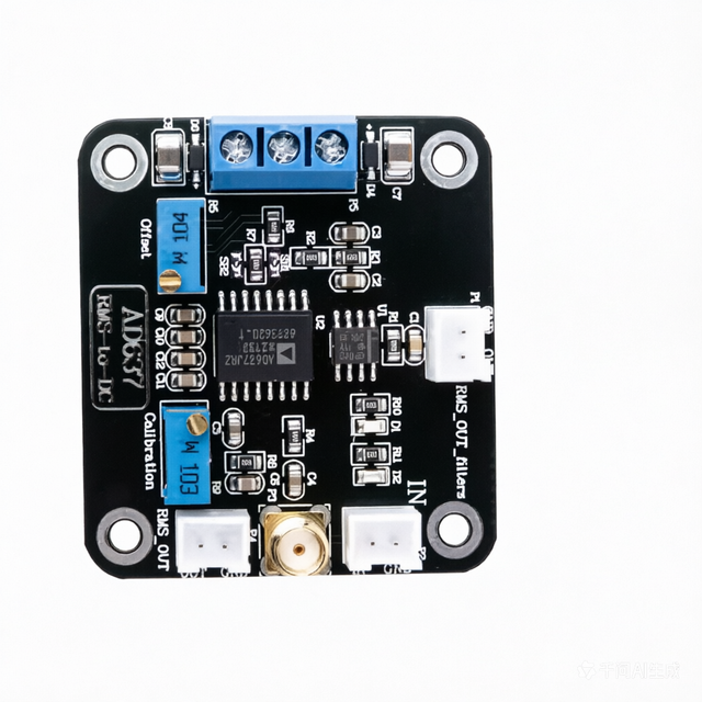 AD637 True RMS to DC Converter Module Peak Voltage Detector AC Signal High Precision Data Acquisition for Audio Power Meter Test
