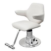 Chaise de salon de coiffure moderne en cuir synthétique avec rotation à 360 degrés et fonctionnalités réglables en hauteur, conçue pour les salons de coiffure