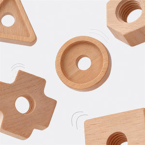 Bloques de Madera con Formas para Bebés Montessori, Juego de Enhebrar <span class=keywords><strong>y</strong></span> Combinar Tuercas, <span class=keywords><strong>Actividad</strong></span> Educativa, Juguetes de <span class=keywords><strong>Enseñanza</strong></span> con Tornillos para Niños Pequeños - Product Image 3