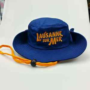 Casquette de pêcheur personnalisée Logo brodé Chapeau de pêcheur Boonie à large bord avec corde coupe-vent Chapeau seau de pêche pour pêcheur - Product Image 2