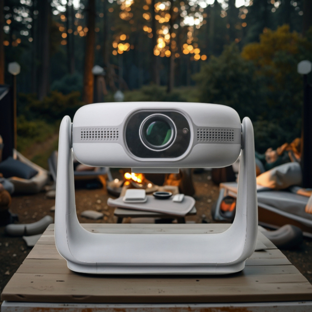 SYTA K1 Pan Tilt & Table Lamp Android Projector 1+8GB WIFI6 230ansi Lumens Android 11 Battery Projector for Outdoor