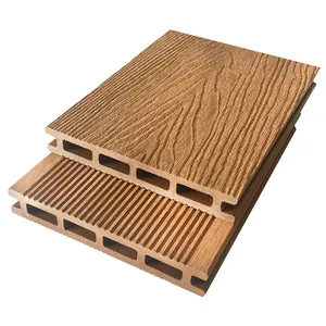 Patio board 3d grain composite decking supplier crack-resistant wood wpc embossed decking flooring