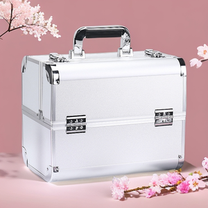 Valigetta professionale per il trucco in alluminio per la bellezza parrucchiere tatuaggio e Nail Art strumenti cosmetici borse e custodie Logo personalizzazione - Product Image 6