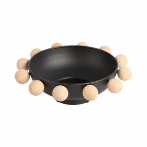 Grande ciotola con manici in legno, centrotavola decorativo per tavolino da caffè, decorazione per la casa - Product Image 1