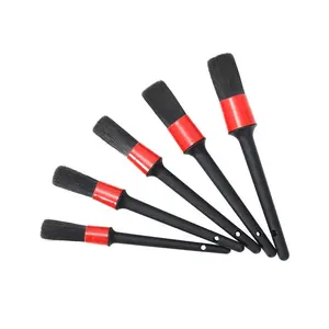 6 pcs Soft Car Detailing Brush Set PP Hair Auto Brush for Dry and Wet Use Wheel Air Outlet Cleaning Tool Car Polishing Kit