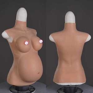 क्रॉसड्रेसर कॉस्प्लाई प्रॉप्स हैलोवीन के लिए URCHOICE यथार्थवादी कृत्रिम झूठी गर्भावस्था पेट गर्भावस्था बेबी बम्प - Product Image 2