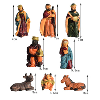 Ornements de micro-paysage, scène de la Nativité, décorations de Noël, figurines religieuses, trois mages, sainte famille, ferme