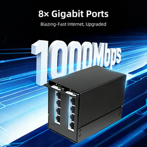 Hub Gigabit Ethernet de 8 Puertos a través de USB4 para Mac <span class=keywords><strong>Mini</strong></span> <span class=keywords><strong>M1</strong></span> M2 M3 <span class=keywords><strong>MacBook</strong></span> Pro Thunderbolt 3/4/5 - Product Image 4