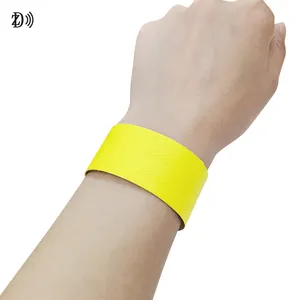 13.56MHz Printable Customized Size Disposable RFID Wristband NFC Bracelet For Events