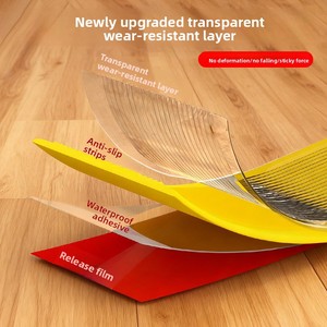 Bandes antidérapantes autocollantes en PVC et dalles de sol pour escaliers, pentes et rampes - Sécurité domestique et commerciale - Product Image 1