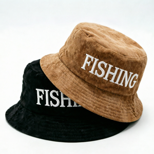 Sombrero de cubo de pana, logotipo Unisex bordado, Color personalizado para senderismo, viajes, pesca, sombreros de cubo, fabricación de Vietnam - Product Image 4