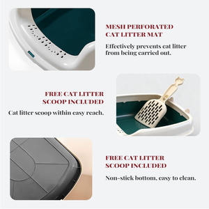 Vente en gros - Offre Spéciale : <span class=keywords><strong>Bac</strong></span> à litière pour <span class=keywords><strong>chat</strong></span> XL Premium semi-fermé avec côtés hauts et pédale, anti-éclaboussures, facile à nettoyer - Product Image 4