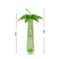500ml 18oz 16oz LED-speelgoed fruitfiguur dieren dolfijn slush ijs oplichtende palmboom bekers met rietje