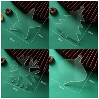 Ornement de Noël personnalisé, étoile d'arbre, flocons de neige, feuilles de pin, pendentif de Noël pour Noël, Nouvel An, ornements en acrylique à motifs