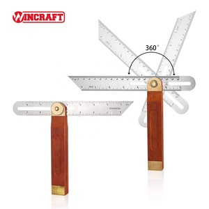 Règle carrée réglable en acier inoxydable en acajou pour bricolage <span class=keywords><strong>artisan</strong></span> constructeur charpentier architecte ingénieur Angle de mesure OEM - Product Image 4