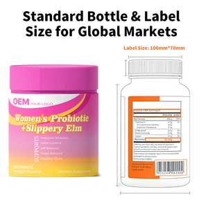 Gomitas Probióticas de Olmo Resbaladizo para Mujeres, con Equilibrio de pH, Bajo MOQ, Suministro con Prueba COA para Vendedores de Plataformas de Comercio Electrónico - Product Image 4