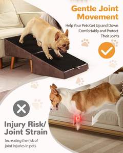 उच्च गुणवत्ता वाले थोक कारखाने हटाने योग्य लक्जरी आउटडोर आयताकार फोल्डेबल लकड़ी के कुत्ते रैंप - Product Image 2