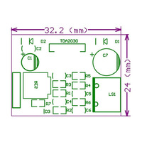 Module d'amplificateur de puissance TDA2030A, carte d'amplificateur audio, type de montage non applicable, fabriqué en Chine