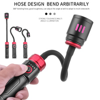 800M longue portée lampe de poche LED fluorescente 360 ° Zoom réglable type-c batterie externe torche pêche en plein air Camping travail lumière
