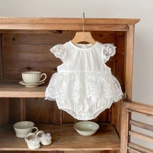Baju Bayi Perempuan Baru Lahir Musim Panas Engepapa, Bodysuit Katun Berenda, Pakaian Bayi Lucu - Product Image 2