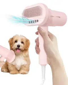 Pet saç kurutma makinesi köpek kedi bakım darbe masaj tarak 2 in 1 köpekler kediler için saç kurutma makinesi saç kurutma makinesi