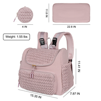 Vente en gros de sacs à couches de voyage de grande capacité personnalisés pour bébés stockage à glissière pour bébés maman disponible pour rose noir caractéristiques lettre