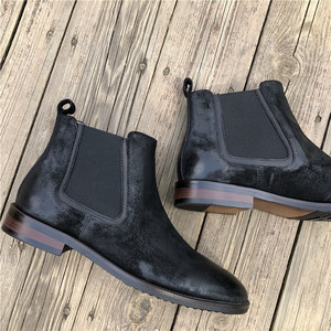 Botines de verano y primavera para hombre, zapatos de cuero retro para hombre, punta puntiaguda, con cordones, diseño antideslizante - Product Image 3