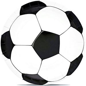 Factory Direct Soccer Party <b>Plates</b> Round 9 Inch CMYK Disposable Soccer Paper <b>Plates</b> for Sports Themed Birthday Team Banquet BBQ - Product Image 3