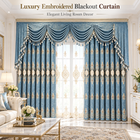 Rideaux occultants en chenille brodés en forme de cœur, style européen, sur mesure, pour salon