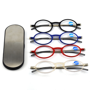 DOISYER Italy Design <strong>Mini</strong> Lady Anti Blue Light Round Metal <strong>Reading</strong> <strong>Glasses</strong> With case - Product Image 3
