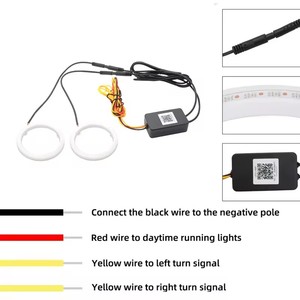 Nuovo LumenX per Anello LED Angel Eye Phantom Modificato, Controllo Mobile, Luce Diurna, Anello Apertura Faro 12V - Product Image 5