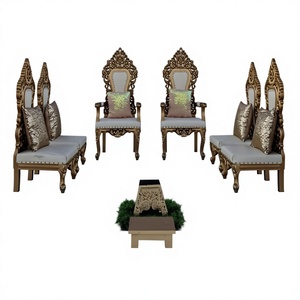 Antique Rajasthani Style <b>Wedding</b> Mandap Chairs Traditional Gujarati Sankheda Vivah Chair Set for Hindu <b>Wedding</b> Mandap Australia - Product Image 6