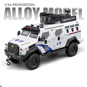 Modèle <span class=keywords><strong>de</strong></span> voiture tout-terrain en alliage moulé sous pression à <span class=keywords><strong>l</strong></span>'échelle 1:24 avec fonction <span class=keywords><strong>de</strong></span> recul, son et lumière, portes ouvrables, piles bouton, cadeau pour enfants - Product Image 5